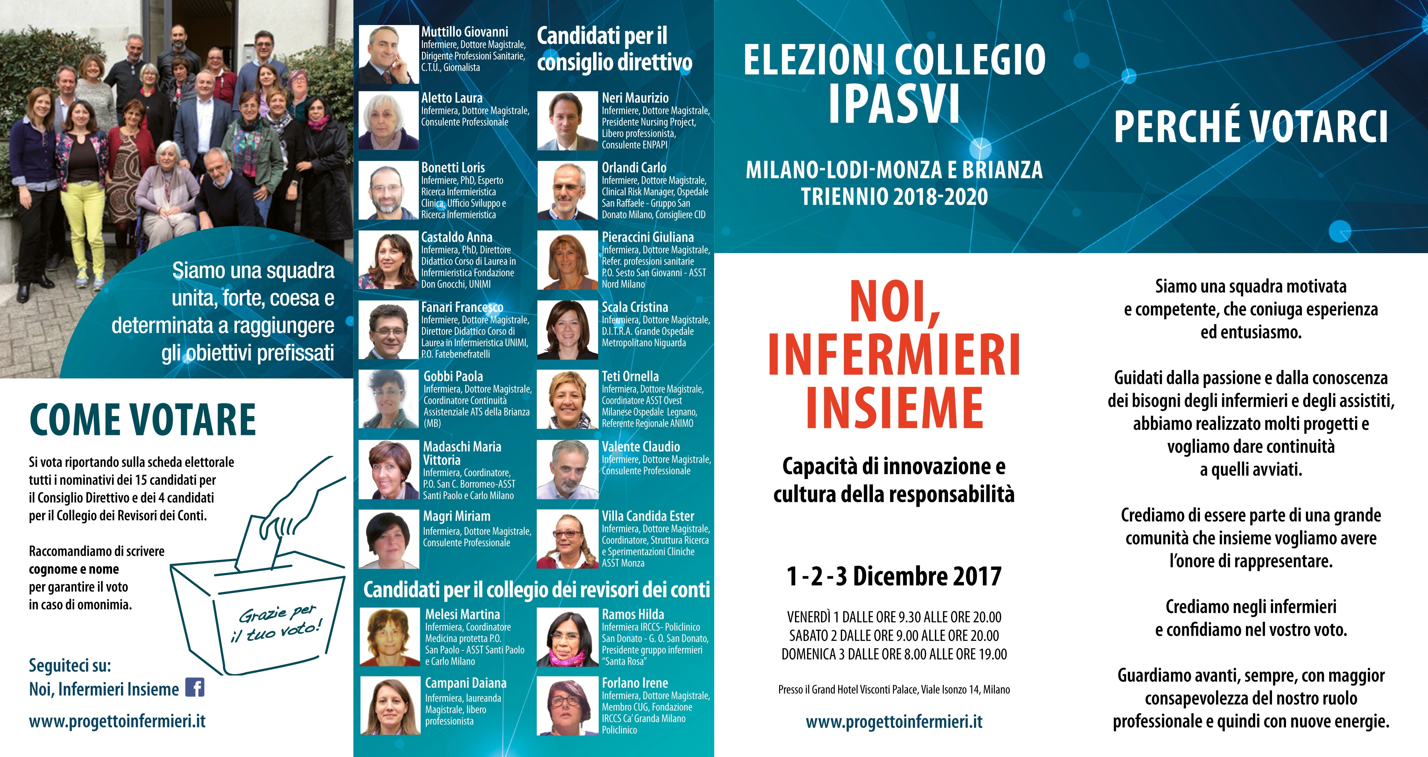 Il collegio Ipasvi di Milano, Lodi, Monza e Brianza si rinnova con la lista "Noi, infermieri Insieme"