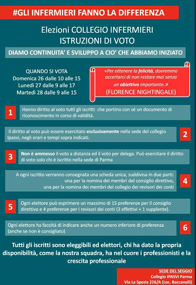 Il collegio Ipasvi di Parma si rinnova con la lista "#Gli Infermieri fanno la differenza” 3