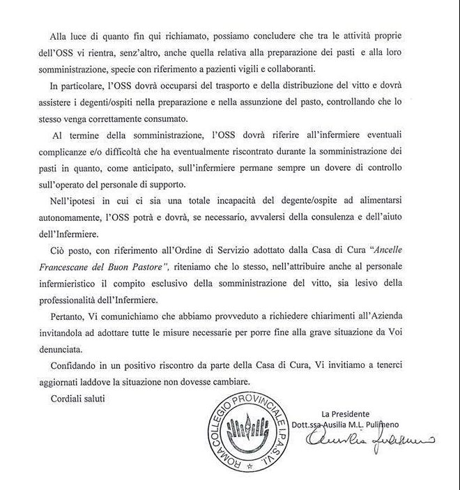 IL COLLEGIO PROVINCIA IPASVI DI ROMA SI SCHIERA CON GLI INFERMIERI CONTRO IL DEMANSIONAMENTO 5