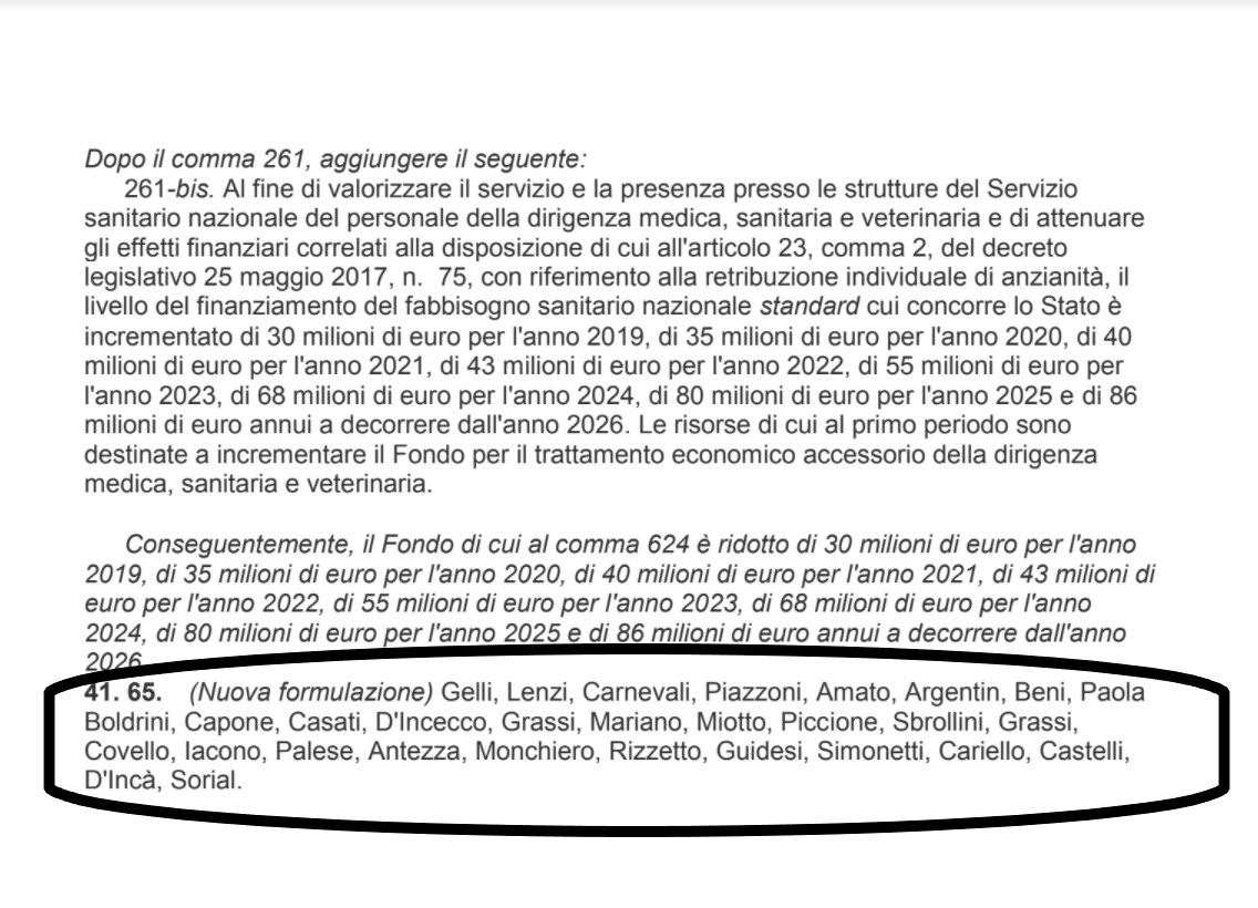 Il paese dei conflitti d'interesse: un drappello di medici si approva un emendamento ad hoc escludendo gli altri 1