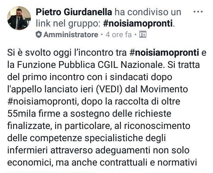 Giurdanella "Noi non sediamo al tavolo a fianco di NESSUN sindacato".