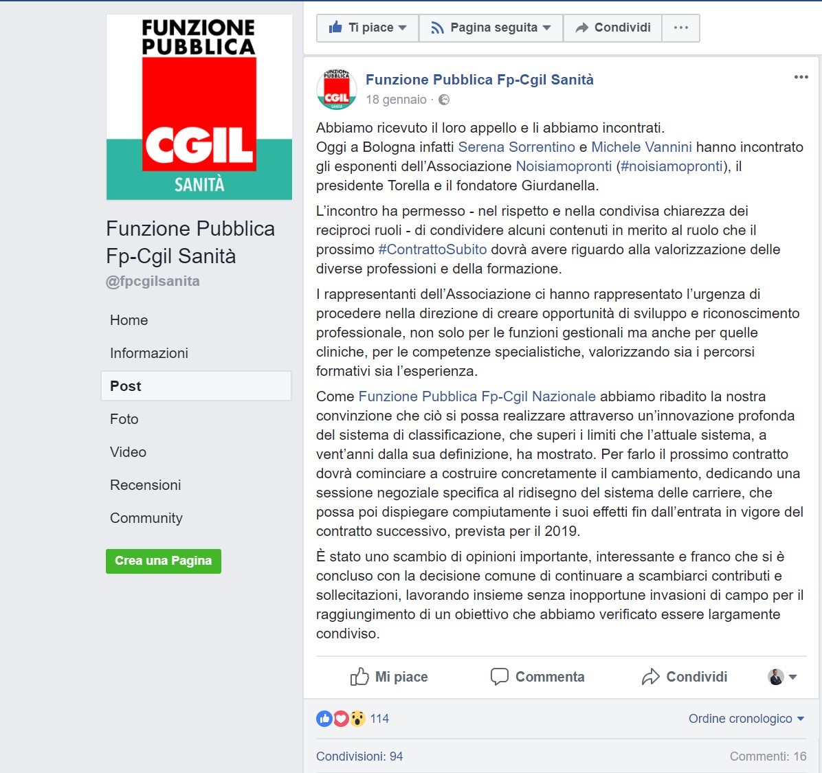 "Noisiamopronti" tradisce gli infermieri e fa squadra con la Cgil 1