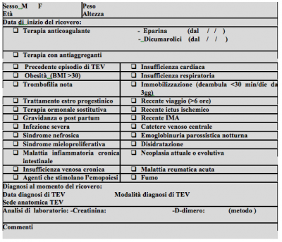 TEVERE Score per profilassi Tromboembolica 2