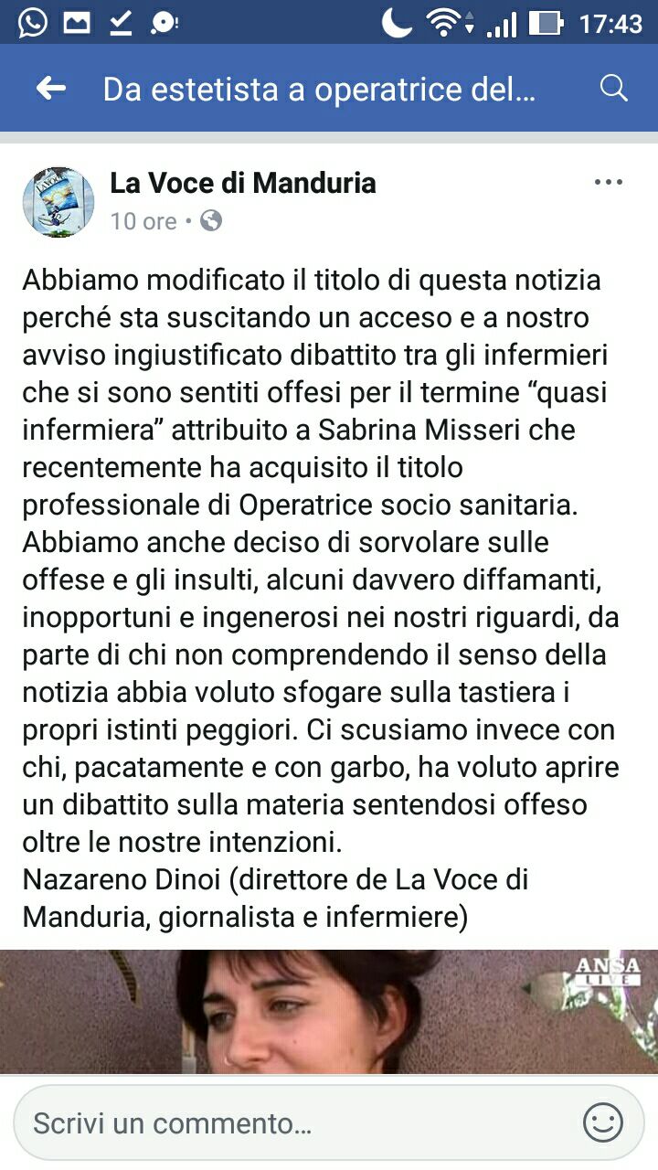 La nuova castroneria: Sabrina Misseri è 'quasi infermiera' 2