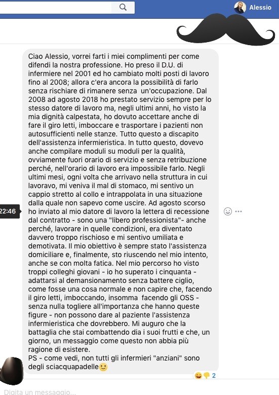 "Non tutti gli infermieri ‘anziani’ sono degli sciaquapadelle" 1