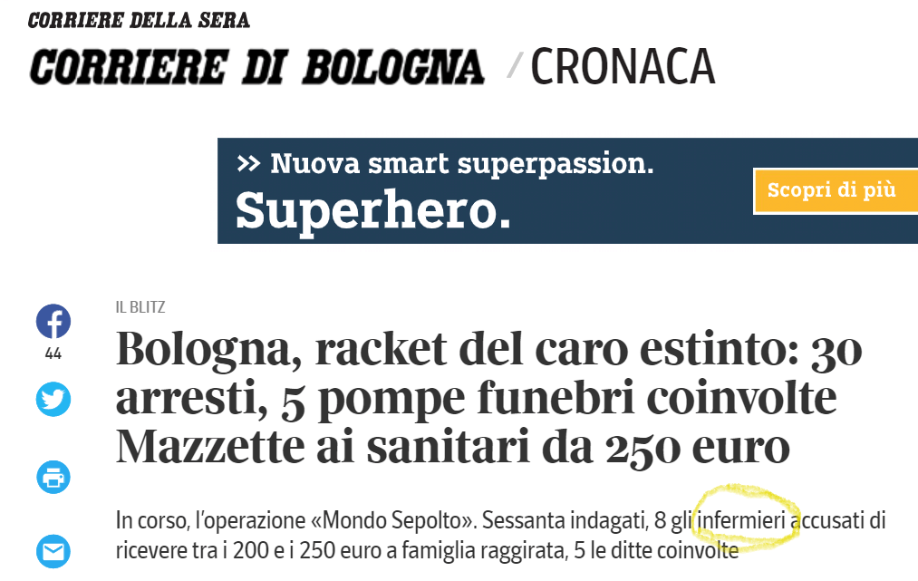 Racket del caro estinto a Bologna, sul libro paga anche infermieri: è davvero così? 2
