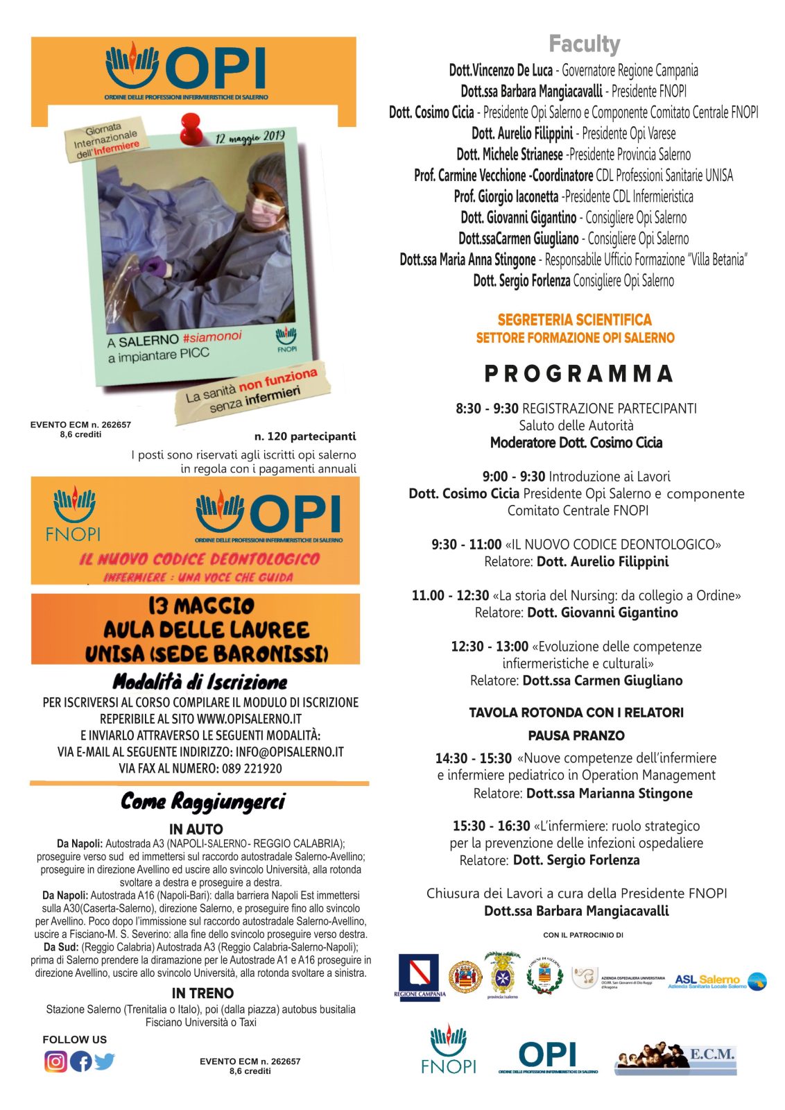 Opi Salerno celebra la "Giornata Internazionale dell'Infermiere" con un evento formativo 1