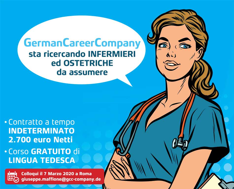 Infermieri e ostetriche in Germania. Colloqui il 7 Marzo a Roma. 2